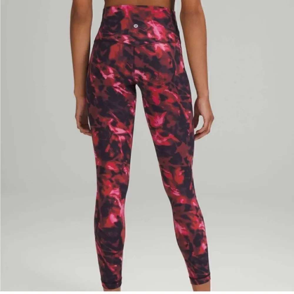 Lululemon Align High Rise 28” Pant Legging 0 Intensity Pink Blossom Multi $118